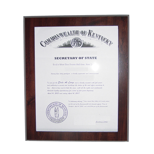 Florida Notary Commission Frame Fits 11 x 8.5 x inch Certificate
