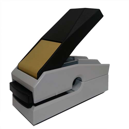 This award-winning, Canadian-made seal embosser is designed to create a lasting raised notary impression on any kind of paper with ease and comes with a life-time replacement guarantee. This Florida notary seal embosser is designed to allow embossing anywhere on a document where a standard embosser cannot reach. Creates notary seal impressions of 1-5/8 inches.